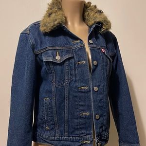 LEVI’S STRAUSS  womens JACKET removable collar size MEDIUM